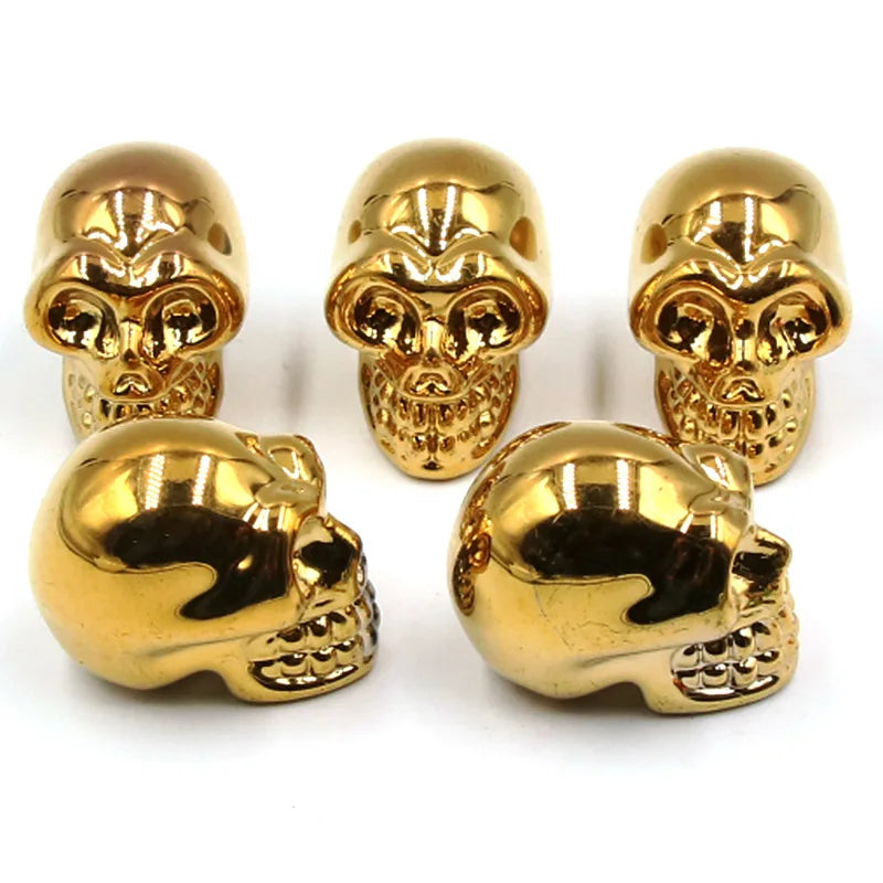 Mini statues de tête de mort en cristal de 2,5 cm, figurines de crâne transparentes en verre K9 galvanisé, accessoires de photographie colorés, décoration, 1 pièce - VALDIS™
