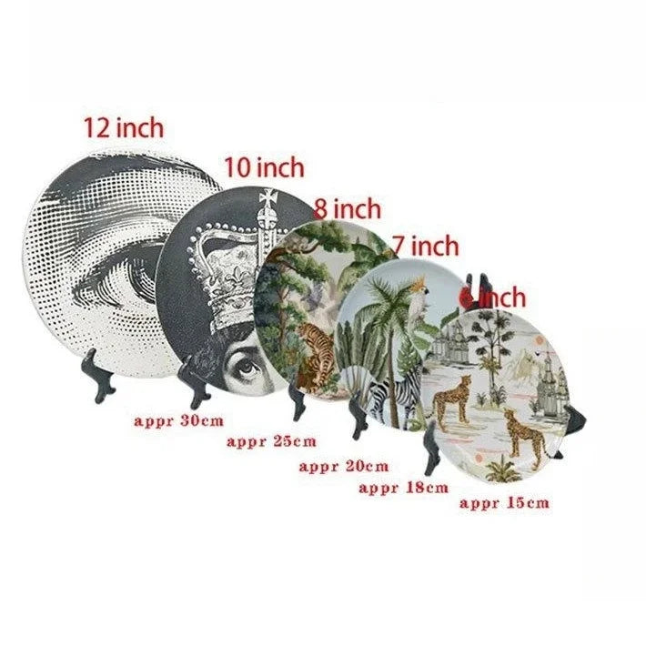Assiette motif Crâne en céramique en grès, décoration traditionnelle d'Halloween avec imprimé de roses du sucre des morts, accessoire de décoration pour salle à manger - VALDIS™
