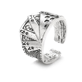 Bague vintage gothique en forme de tête de mort et d'ange pour femme, style hip-hop, couleur argent, papillon, cœur, tendance 2021