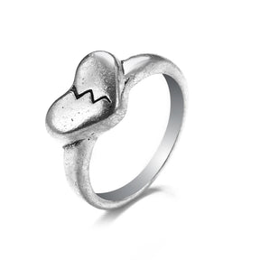 Bague vintage gothique en forme de tête de mort et d'ange pour femme, style hip-hop, couleur argent, papillon, cœur, tendance 2021