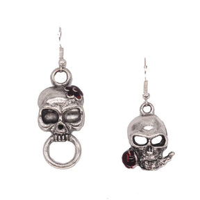 Boucles d'oreilles gothiques, crâne de chauve-souris, cercueil, mauvais œil, cœur, croix, araignée, serpent, papillon, accessoires esthétiques et cool pour filles