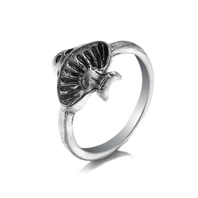 Bague vintage gothique en forme de tête de mort et d'ange pour femme, style hip-hop, couleur argent, papillon, cœur, tendance 2021