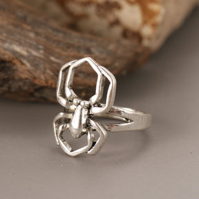 Bague vintage gothique en forme de tête de mort et d'ange pour femme, style hip-hop, couleur argent, papillon, cœur, tendance 2021