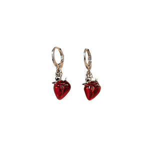 Boucles d'oreilles gothiques, crâne de chauve-souris, cercueil, mauvais œil, cœur, croix, araignée, serpent, papillon, accessoires esthétiques et cool pour filles