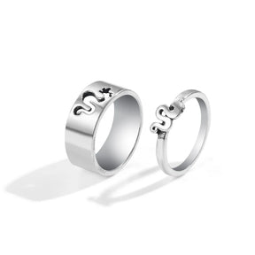 Bague vintage gothique en forme de tête de mort et d'ange pour femme, style hip-hop, couleur argent, papillon, cœur, tendance 2021