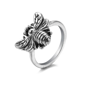 Bague vintage gothique en forme de tête de mort et d'ange pour femme, style hip-hop, couleur argent, papillon, cœur, tendance 2021
