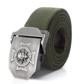 Ceinture militaire tête de mort et boucle en métal, en toile pour hommes et femmes, ceinture de luxe, ceinture tactique pour jeans, ceinture pour hommes - VALDIS™