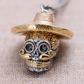 Collier avec pendentif croix et tête de mort gothique rétro, bijou personnalisé pour homme, style punk chrétien, exorcisme