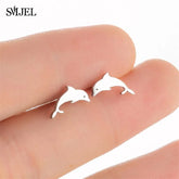Boucles d'oreilles à tige en acier inoxydable pour femmes et filles, style minimaliste, motif tête de mort, fantôme, musique, bijoux punk, cadeaux - VALDIS™