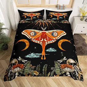 Parure de lit avec housse de couette et taie d'oreiller en polyester, rose et squelette, motif tête de mort pour enfant, garçon, adolescent, king size et queen size - VALDIS™