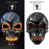 Masque de fête d'horreur en forme de tête de mort pour Halloween, déguisement lumineux dans la nuit noire, masque de purge pour Halloween - VALDIS™
