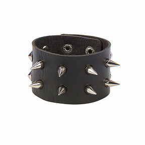 New Skeleton Dog Star Skull Rivets Spike Punk Gothic Rock Leather Buckle Studded Bracelet For Women Men Bracelets Bangles