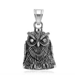Pendentif cloche de motard en acier inoxydable avec motif aigle et crâne de motard, motif Lady Rider, drapeau américain, maçonnique, indien, cadeau de Noël