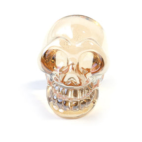 Mini statues de tête de mort en cristal de 2,5 cm, figurines de crâne transparentes en verre galvanisé coloré, accessoires de photographie, décoration, 1 pièce - VALDIS™