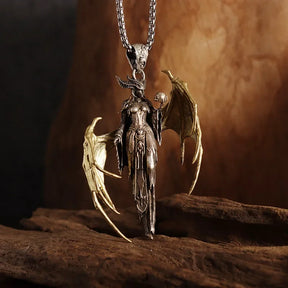 Collier gothique avec tête de mort et croix de Jésus, bijou catholique pour homme, collier amulette religieux punk
