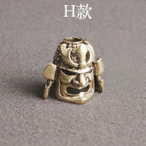 Casque de guerrier en laiton vintage Pirate DIY Couteau Perles Pendentif Vintage Couleur Outils d'extérieur Jaune Laiton Crâne Perles Paracord - VALDIS™