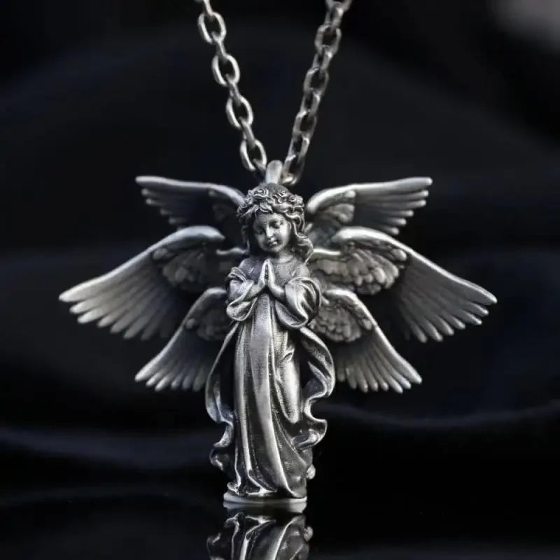 Collier gothique avec tête de mort et croix de Jésus, bijou catholique pour homme, collier amulette religieux punk