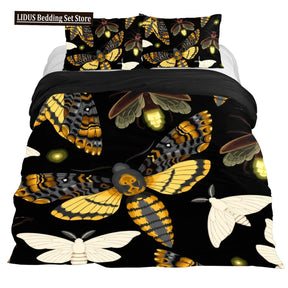 Parure de lit satanique Lucifer Morningstar, taille Queen size, parure de lit satanique, couvre-lit gothique avec housse de couette