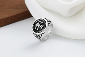 Bague rétro style motard pour homme, couleur argent, style punk, gothique, rock, hip-hop, ouverte, faite à la main, bijoux de créateur, accessoires de motard, cadeau