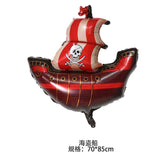 Serviettes de fête pirate, assiettes, gobelets, nappes, bannière, crâne de pirate, ballon, décoration de fête d'anniversaire sur le thème des pirates des Caraïbes pour enfants - VALDIS™
