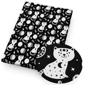 Tissu patchwork en polyester pur coton imprimé squelette fantôme Halloween, matelassage couture, travaux d'aiguille