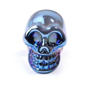 Mini statues de tête de mort en cristal de 2,5 cm, figurines de crâne transparentes en verre galvanisé coloré, accessoires de photographie, décoration, 1 pièce - VALDIS™