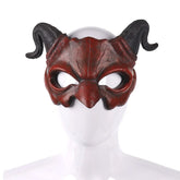 Masque d'horreur diable d'Halloween, demi-masque effrayant, corne fantôme, monstre, cosplay pour costume d'Halloween - VALDIS™
