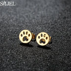 Boucles d'oreilles coréennes en forme de marguerite pour femmes, petites cerises, champignons, crâne, serrure, clé, en acier inoxydable, piercing, bijoux de corps, accessoires