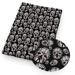 Tissu en polyester pur coton imprimé crâne d'horreur pour Halloween,  travaux d'aiguille, bricolage, tissu patchwork, couture, matelassage