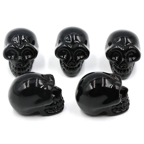 Mini statues de tête de mort en cristal de 2,5 cm, figurines de crâne transparentes en verre K9 galvanisé, accessoires de photographie colorés, décoration, 1 pièce - VALDIS™