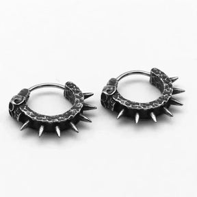 Boucles d'oreilles gothiques noires en forme de tête de mort pour homme et femme, style hip-hop, rock, accessoires de fête, style motard, hypoallergéniques
