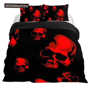 Parure de lit satanique Lucifer Morningstar, taille Queen size, parure de lit satanique, couvre-lit gothique avec housse de couette