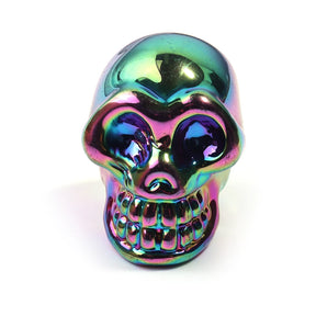 Mini statues de tête de mort en cristal de 2,5 cm, figurines de crâne transparentes en verre galvanisé coloré, accessoires de photographie, décoration, 1 pièce - VALDIS™