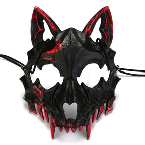 Masque demi-visage sanglant pour homme, dragon, tigre, loup, accessoires de déguisement d'Halloween, masque squelette animal, accessoires de fête, cosplay