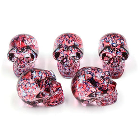 Mini statues de tête de mort en cristal de 2,5 cm, figurines de crâne transparentes en verre K9 galvanisé, accessoires de photographie colorés, décoration, 1 pièce - VALDIS™