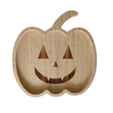 Plateaux de service pour fête d'Halloween, citrouille, fantôme, chauve-souris, crâne, bonbons, collations, assiettes à dessert, plateau de ferme en bois, vaisselle pour Halloween - VALDIS™