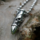 Collier avec pendentif en forme de tête de mort en acier inoxydable 316L pour homme, bijou punk de haute qualité, livraison gratuite, nouveauté 2022