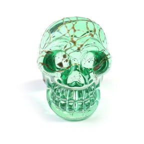 Mini statues de tête de mort en cristal de 2,5 cm, figurines de crâne transparentes en verre galvanisé coloré, accessoires de photographie, décoration, 1 pièce - VALDIS™